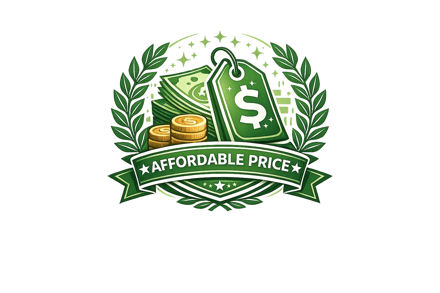 Affordable price icon representing budget-friendly travel packages, Umrah services, visa assistance, and low-cost international travel by MHSA AIR TRAVELS.