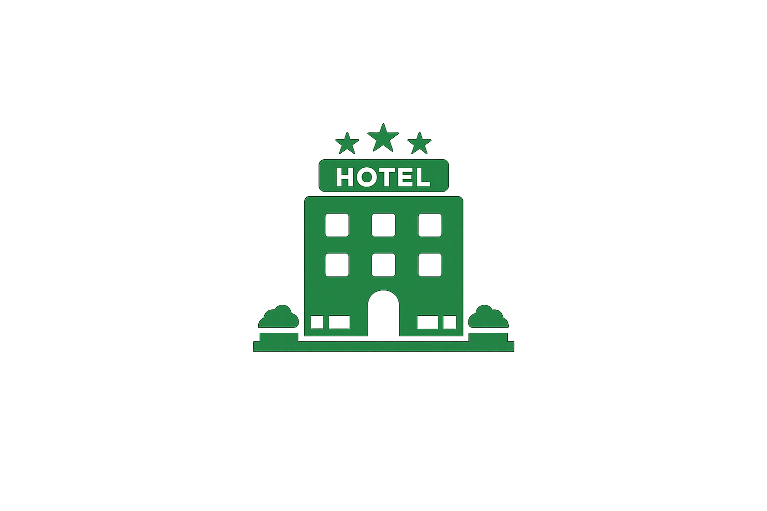 Hotel Booking Icon for Umrah and International Travel Services