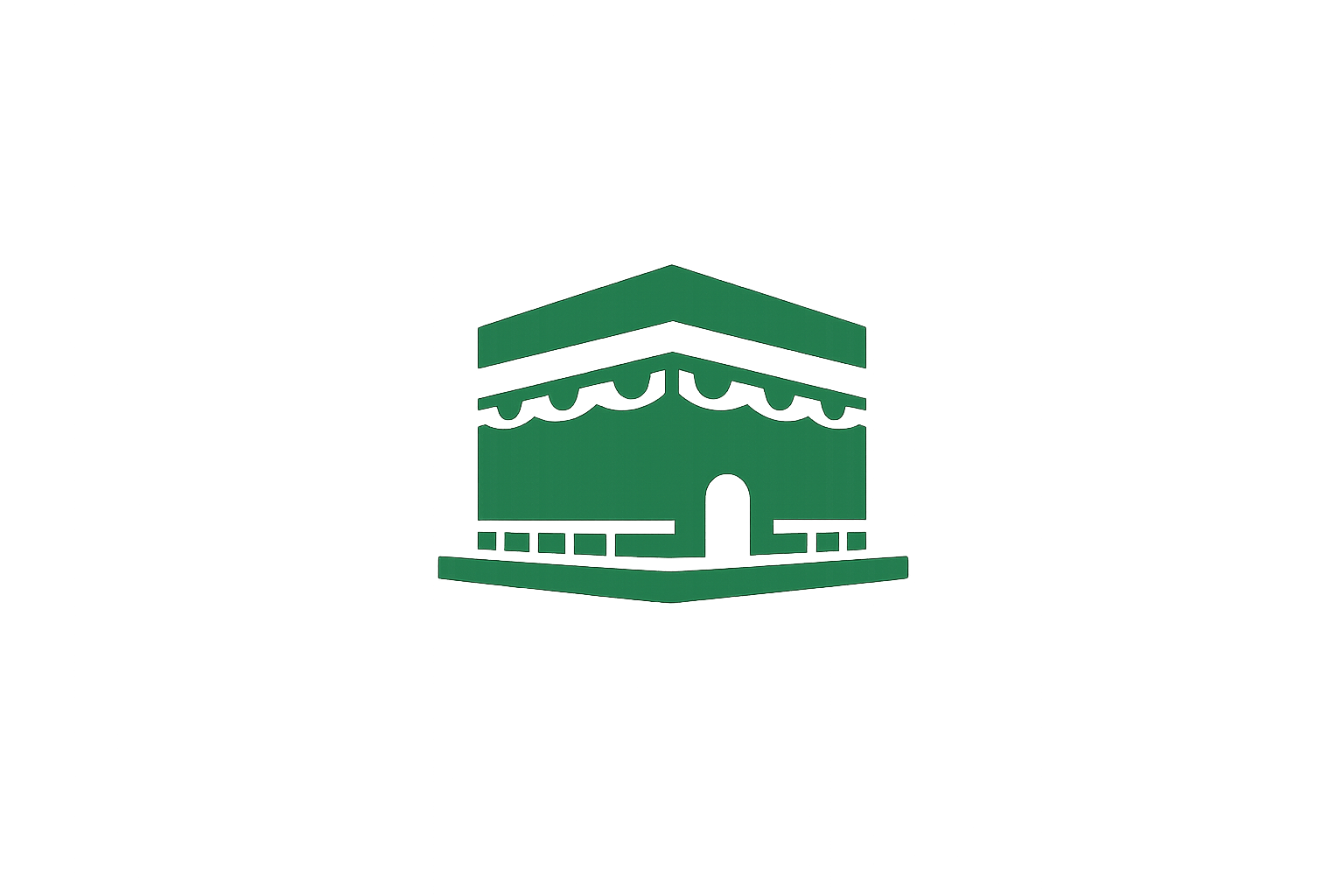 Green Kaaba icon representing Umrah and Hajj pilgrimage services.