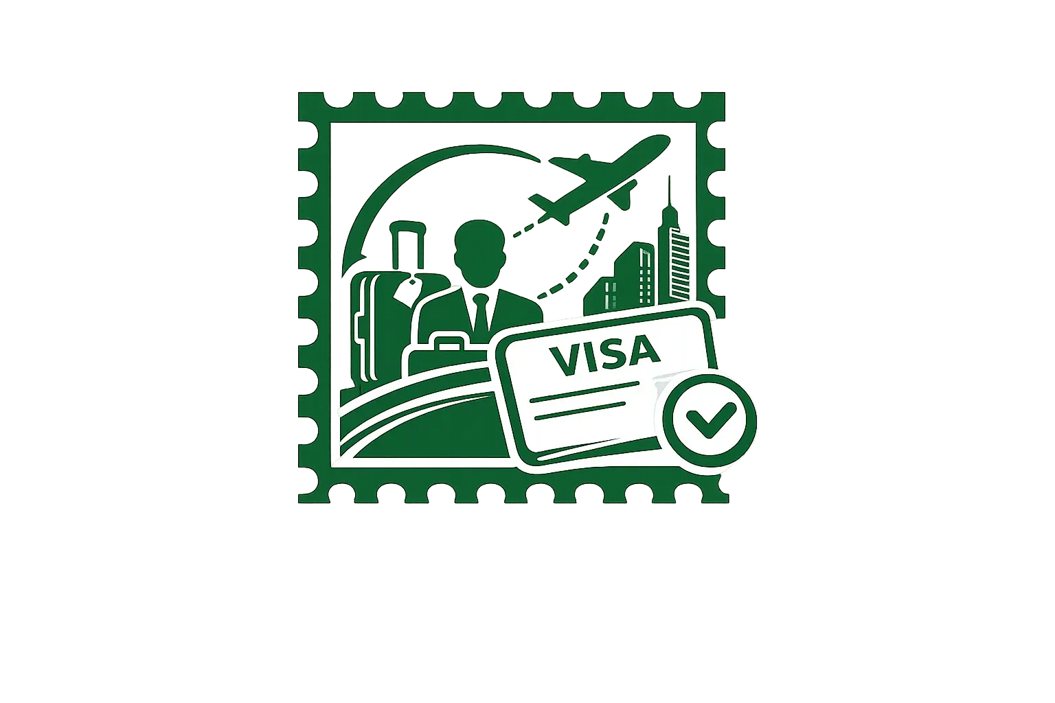 Tourist visa services icon representing international travel, holiday visas, travel documentation, and visa assistance by MHSA AIR TRAVELS. Title